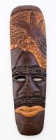 Afrikai faragott fa törzsi maszk. 60 cm