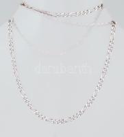 Ezüst (Ag) figaro nyaklánc és karkötő, jelzett, h: 55 cm, 22,5 cm; nettó: 18,3 g