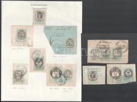 12 db okmánybélyeg kivágásokon