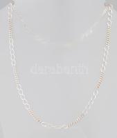 Ezüst (Ag) extra figaro nyaklánc, jelzett, h: 44,5 cm, nettó: 7,4 g