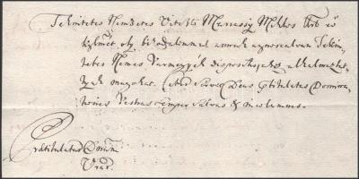 1708 Toborzó levél a szabadságharc idejéből II. Rákóczi Ferenc fejedelem udvarából, vélhetően Szepes...