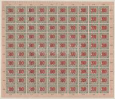 1915 Kisegítő portó 20/100f (MBK 40) teljes 100-as ív benne csillag és számvízjel (ca. 110.000)