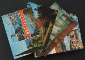 102 db MODERN megíratlan külföldi város képeslap bonbonos dobozban / 102 modern unused foreign town postcards in a chocolate box