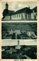 1934 Baltavár, Bérbaltavár; Római katolikus templom és plébánialak, látkép. Friss Ernő kiadása (gyűrődés / crease)