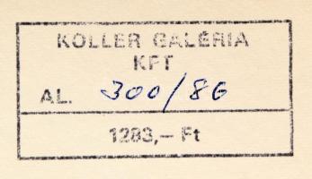 Szemethy Imre (1945-): Faluvég. Rézkarc, papír, jelzett, számozott (58/100). 29,5×2c0 m