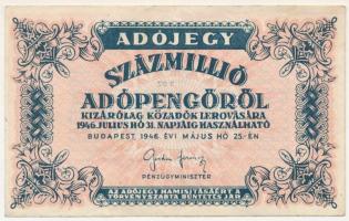 1946. 100.000.000AP T:F szép papír Adamo P55