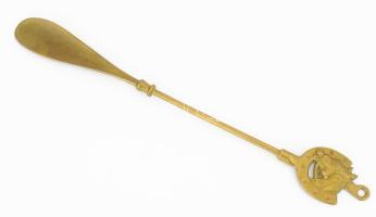 Lovas cípőkanál. Réz, jelzett 34 cm