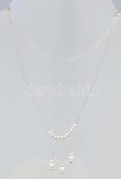 Ezüst (Ag) venezianer nyaklánc golyós díszítéssel, jelzett, h: 40 cm, nettó: 4,5 g