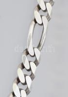 Ezüst (Ag) masszív figaro nyaklánc, jelzett, h: 41 cm, nettó: 16,7 g