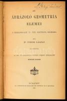 Dr. Fodor László: Ábrázoló geometria I. - Az ábrázoló geometria elemei- A reáliskolák VI-VIII. osztálya számára - 816 ábrával. Az 1899. évi reáliskolai tanterv szerint átdolgozott második kiadás. Bp., 1901. Athenaeum. 220p. Geleji Sándor (1898-1967) mérnök egyetemi tanár, kétszeres Kossuth díjas, a Weiss Manfréd Művek igazgatója (1945-49) tulajdonosi névbejegyésével. Félvászon kötésben .