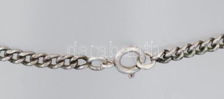 Ezüst (Ag) masszív pancer nyaklánc, jelzett, h: 50 cm, nettó: 22,2 g
