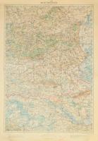 cca 1915-1925 Szeged és Pécs (Fünfkirchen) környékének térképe, 2 db, 1 : 200.000, feltekerve, kissé...