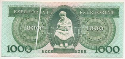 1996. 1000Ft "E 69637291" látványos, kinyílt papírráncokkal! T:F
Adamo F48