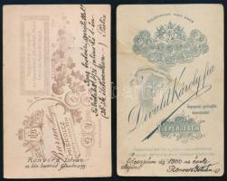 cca 1900-1921 Renvers Ferenc és fia, Renvers István portréi (mindketten katonai egyenruhában, kitünt...