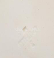 2 db antik bélapátfalvai tányér. Mázas kerámia, kézzel festett, kis lepattanásokkal d: 22, 23 cm