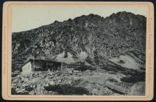 cca 1890-1900 Magas-Tátra, Sziléziai-ház (Schlesierhaus), keményhátú fotó (leporellóból), 10,5x16,5 cm / Vysoké Tatry, High Tatras, vintage photo