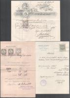 3 db gyógyszertári számla: Nagykőrös - Kígyó, Gyula - Kígyó, Nagykőrös - Magyar korona