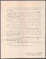 1896 Ezredéves Ünnepségek, Millenniumi ünnepekkel kapcsolatos nyomtatványok. GYűjtőív a döhgei (Szab...