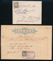 1894 2 db fejléces számla