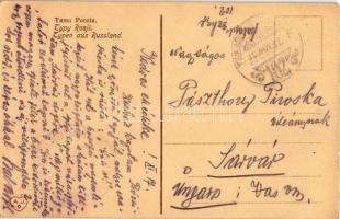 1917 Typy Roskjy / Typen aus Russland / Orosz zsidó / Russian Jewish man + "TÁBORI POSTAHIVATAL...