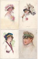 40 db RÉGI művészlap: hölgyek / 40 pre-1945 art postcards: ladies