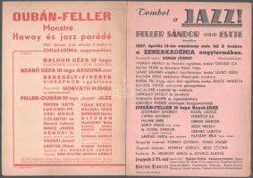 ca 1940-1950 3 jazz zenekar koncert plakát és szórólap