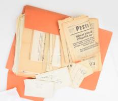 ca 1910-1940 100 db vegyes nyomtatvány tétel. Reklámok, számlák, vegyes témájú nyomtatványok