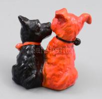 Hummel kutyapár, sérüléssel, jelzett, m: 9,5 cm