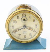 Jaz Répétition francia fémházas vekkeróra, kopással, dobozában, m: 11,5 cm