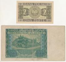 Lengyelország 1936. 2Zl + 1940. 50ZL T:F,G
Poland 1936. 2 Zlotych + 1940. 50 Zlotych C:F,G
