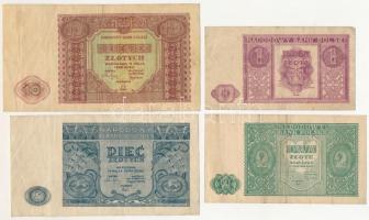 Lengyelország 1946. 1Zl - 10Zl (4xklf) T:F-VG Poland 1946. 1 Zlotych - 10 Zlotych (4xdiff) C:F-VG