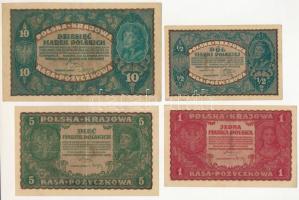 Lengyelország 1919. 1/2M - 10M (4x) T:F
Poland 1919. 1/2M - 10 Marek (4x) C:F
