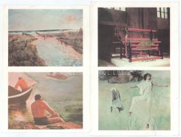 18 db MODERN motívum képeslap: Mozgó-Világ, művészeti lapok, vágatlan dupla méret