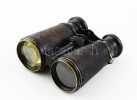 Régi látcső, jelzett, kopott, 11x11 cm