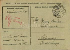 1944 Húsvéti üdvözlet. Kiadja a M. Kir. Honvéd Haditudósító Osztály Parancsnoksága. Tábori Postai Le...