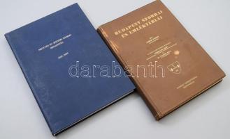 2 db - Liber Endre: Budapest szobrai és emléktáblái. Bp., 1934, Budapest Székesfőváros Házinyomdája. Kiadói egészvászon kötés, gerinc sérült, kopottas állapotban. + Zsigmond Attila (szerk.): Negyven év köztéri szobrai 1945-1985. Bp., 1985. Kiadói műbőr kötés, jó állapotban.