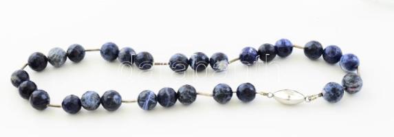 Mágneszáras lapis lazuli nyaklánc, h: 46 cm