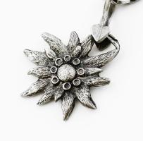 Nyaklánc fém havasi gyopár medállal, h: 35 cm