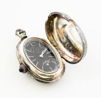 Royal svájci medálóra, ezüstözött tokban részben ezüst (Ag) foglalatban, h: 4 cm