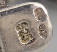 Ezüst (Ag) karkötő, köves díszítéssel, jelzett, h: 20 cm, bruttó 16g