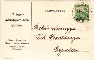 1925 Budapest XVIII. Pestszentlőrinc, Pusztaszentlőrinc, Szentlőrinc; A Szent József és Szent Lőrinc...