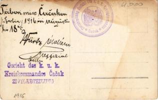 1916 Tábori mise Cacakon (Szerbia) 1916. augusztus 18-án. Felsorakozott katonák, tisztikar / WWI Aus...