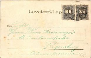 1899 (Vorläufer) Budapest V. Új országház, Parlament. Kunstanstalt Kosmos S. IX. litho s: Geiger R. ...