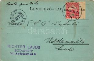 1900 Budapest V. Magyar Tudományos Akadémia, Széchenyi szobor télen este holdfényben. Schmidt Edgar ...