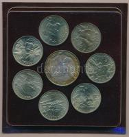 Oroszország 2000. 2R Ni-sárgaréz (7xklf) a "Hős város" sorozat hét darabja, benne: Sztálingrád, Tula, Szmolenszk, Murmanszk, Moszkva, Novorosszijszk és Leningrád + 10R Cu-Ni-sárgaréz "Nagy honvédő háború" T:UNC Russia 2000. 2 Rubles Ni-Brass (7xdiff) from the "The Hero City" series: Stalingrad, Tula, Smolensk, Murmansk, Moscow, Novorossiysk and Leningrad + 10 Rubles Cu-Ni-Brass "Great Patriotic War" C:UNC