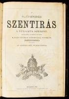 Az Ó és Új Szövetségi Szentírás a vulgata szerint, figyelemmel az eredeti szövegre Káldi György fordítása nyomán, jegyzetekkel átdolgozva. II. köt.: Új Szövetség. Eger, 1865, Éreki Lyceum, XIV+4+1235-1726+1 p. Korabeli félbőr-kötés, Gyöngyös, Fekete Pál-kötés, kopott borítóval, az elülső táblán a borítás részben hiányos, foltos lapokkal, a hátsó szennylapon és előzéklapon firkákkal, a hátsó szennylap sérült.