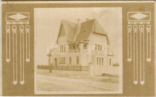 1914 Miskolc, villa, nyaraló, szecessziós keretben. photo (EK)