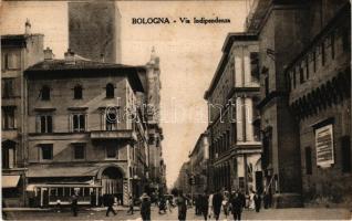 Bologna, Via Indipendenza / street view, tram, shops (fl)