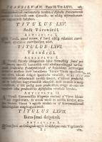 Erdély országának Három Könyvekre osztatott Törvényes könyve. Melly Approbata, Compilata constitutio...