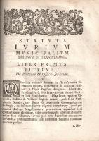 Erdély országának Három Könyvekre osztatott Törvényes könyve. Melly Approbata, Compilata constitutio...